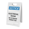 Notice: Electrical Room No Storage Permitted - A-Frame Sign