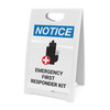 Notice: Emergency First Responder Kit with Icon - A-Frame Sign Notice: Emergency First Responder Kit with Icon - A-Frame Sign
