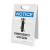 Notice: Emergency Oxygen with Icon - A-Frame Sign Notice: Emergency Oxygen with Icon - A-Frame Sign