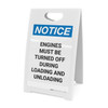 Notice: Engines Turned Off During Loading and Unloading - A-Frame Sign Notice: Engines Turned Off During Loading and Unloading - A-Frame Sign