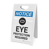 Notice: Eye Protection Required with Icon - A-Frame Sign