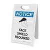 Notice: Face Shield Required with Graphic - A-Frame Sign
