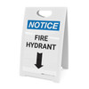 Notice: Fire Hydrant with Arrow Down - A-Frame Sign Notice: Fire Hydrant with Arrow Down - A-Frame Sign