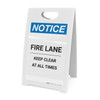 Notice: Fire Lane Keep Clear At All Times - A-Frame Sign Notice: Fire Lane Keep Clear At All Times - A-Frame Sign