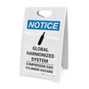 Notice: Global Harmonized System Compressed Gas Cylinder Hazard - A-Frame Sign Notice: Global Harmonized System Compressed Gas Cylinder Hazard - A-Frame Sign