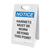 Notice: Hairnets Must Be Worn Beyond This Point - A-Frame Sign Notice: Hairnets Must Be Worn Beyond This Point - A-Frame Sign
