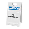 Notice: No Admittance - A-Frame Sign Notice: No Admittance - A-Frame Sign