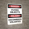 Danger: Flying Objects - Wall Sign Danger: Flying Objects - Wall Sign