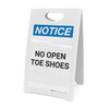 Notice: No Open Toe Shoes - A-Frame Sign