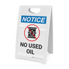 Notice: No Used Oil with Icon - A-Frame Sign Notice: No Used Oil with Icon - A-Frame Sign