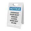 Notice: Overhead Door Remain Closed - A-Frame Sign