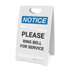Notice: Please Ring Bell For Service - A-Frame Sign