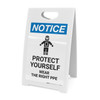 Notice: Protect Yourself Wear PPE with Icon - A-Frame Sign Notice: Protect Yourself Wear PPE with Icon - A-Frame Sign