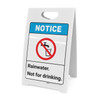 Notice: Rainwater Not For Drinking ANSI with Icon - A-Frame Sign