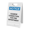 Notice: Siamese Connection For Fire Department - A-Frame Sign Notice: Siamese Connection For Fire Department - A-Frame Sign