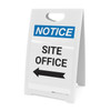 Notice: Site Office With Left Arrow - A-Frame Sign