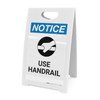 Notice: Use Handrail with Icon - A-Frame Sign Notice: Use Handrail with Icon - A-Frame Sign
