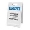 Notice: Shipping & Receiving Night Bell - A-Frame Sign