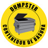 Dumpster - English and Spanish - Floor Sign