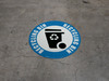 Recycling Bin (Blue) Icon - Floor Sign