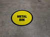 Metal Bin Floor Sign Metal Bin Floor Sign