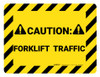 Caution Forklift Traffic Hazard - Floor Marking Sign Caution Forklift Traffic Hazard - Floor Marking Sign