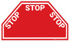 Triple Stop - Floor Marking Sign Triple Stop - Floor Marking Sign