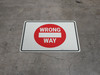 Wrong Way Icon - Floor Marking Sign Wrong Way Icon - Floor Marking Sign