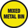 Mixed Metal Bin Floor Sign | Creative Safety