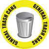 (Yellow) General Trash Can Floor Sign