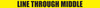 Line Through Middle - Inline Printed Floor Marking Tape