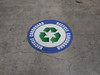 (Blue) Recycle Cardboard Floor Sign