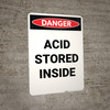 Acid Storage Inside - Portrait Wall Sign