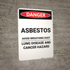 Asbestos Avoid Breathing Dust - Portrait Wall Sign