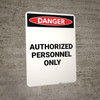 Authorized Personnel Only - Portrait Wall Sign Authorized Personnel Only - Portrait Wall Sign