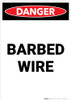Barbed Wire - Portrait Wall Sign Barbed Wire - Portrait Wall Sign