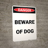 Beware of Dog - Portrait Wall Sign Beware of Dog - Portrait Wall Sign