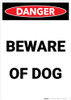 Beware of Dog - Portrait Wall Sign Beware of Dog - Portrait Wall Sign