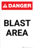Blast Area - Portrait Wall Sign