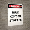 Bulk Oxygen Storage - Portrait Wall Sign
