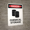 Chemical Storage with Graphic - Portrait Wall Sign Chemical Storage with Graphic - Portrait Wall Sign