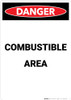 Combustible Area - Portrait Wall Sign Combustible Area - Portrait Wall Sign