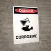 Corrosive With Icon - Portrait Wall Sign