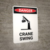 Crane Swing with Icon - Portrait Wall Sign Crane Swing with Icon - Portrait Wall Sign