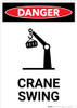 Crane Swing with Icon - Portrait Wall Sign Crane Swing with Icon - Portrait Wall Sign