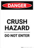 Crush Hazard Do Not Enter - Portrait Wall Sign Crush Hazard Do Not Enter - Portrait Wall Sign