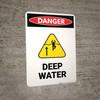 Deep Water with Icon - Portrait Wall Sign