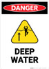 Deep Water with Icon - Portrait Wall Sign