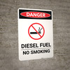 Diesel Fuel No Smoking - Portrait Wall Sign