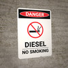Diesel No Smoking with Icon - Portrait Wall Sign